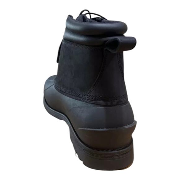 UGG Gatson Mid Shoes Mens Size 10 Black Leather Rubber Lace Up Mid Rain Boots - Picture 4 of 15